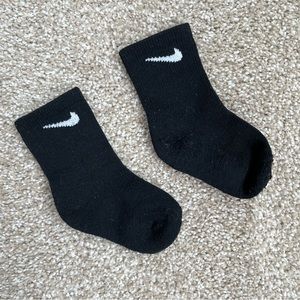 FREE Nike black toddler socks white Nike swoosh logo GUC FREE w other purchase